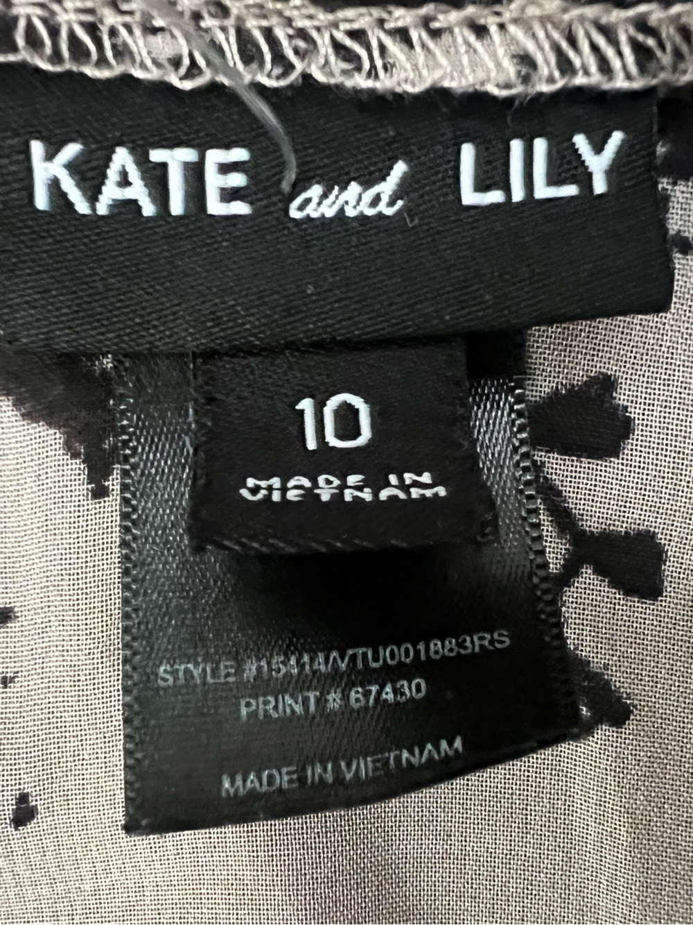 Kate & Lily Black Ivory Floral Smocked Waist Flutter Sleeve Maxi Dress Size 10 - Picture 9 of 13